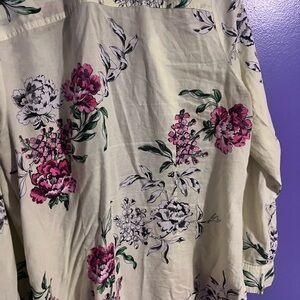 Superdry Cream and Black Floral Shirt